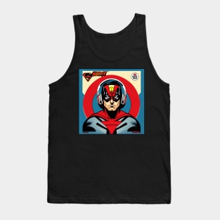 Unleash the Power: Superhero Soundscape Vinyl Record Artwork II Tank Top